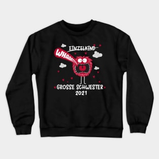 Großer Bruder 2021 lustiges Monster Schwangerschaft Crewneck Sweatshirt